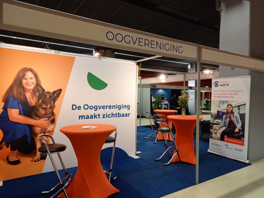 De stand van de Oogvereniging op de Oogbeurs